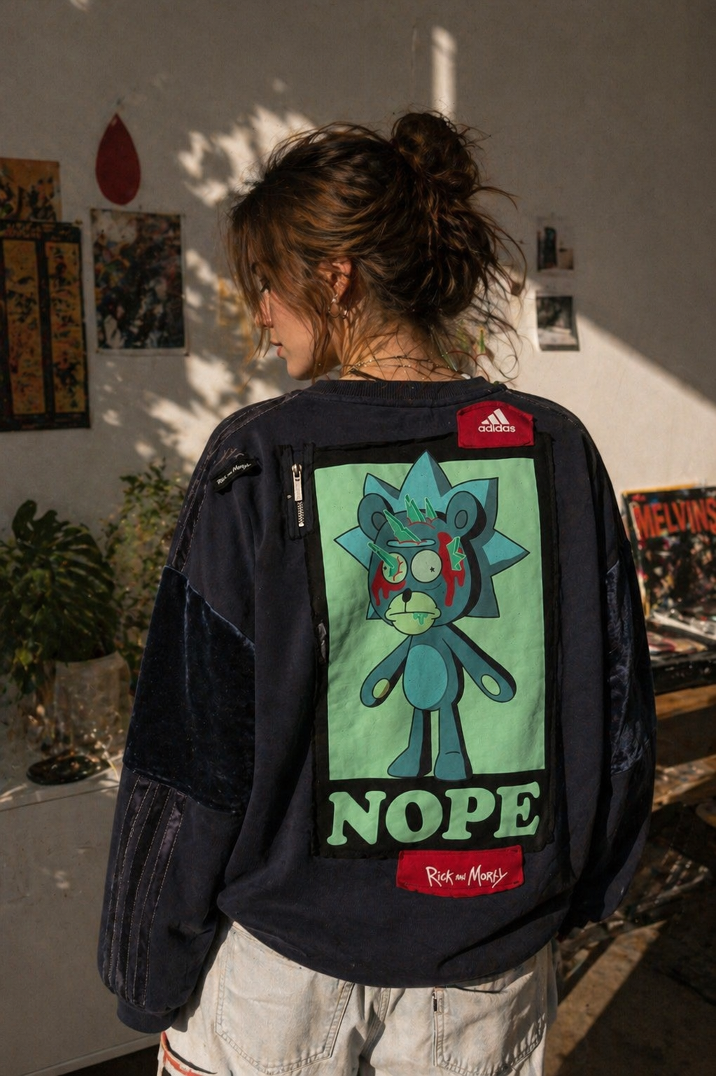 Bluza Adidas z Recyklingu One of One | Wearable Art | Pretty Decay Studio