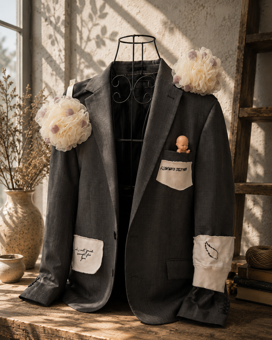 Marynarka z Recyklingu Endless Curiosity | Artystyczna Marynarka Oversize | Pretty Decay Studio | XS–M
