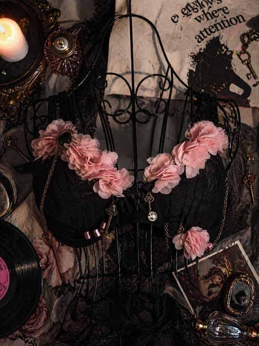 Ręcznie Robiony Biustonosz Coquette z Recyklingu | Artystyczny Bralette | Pretty Decay Studio | One of One