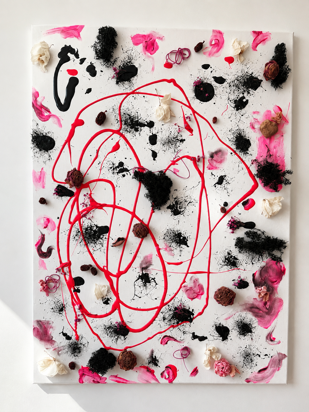 Electric Bloom | Oryginalny obraz mixed media 60×90 cm