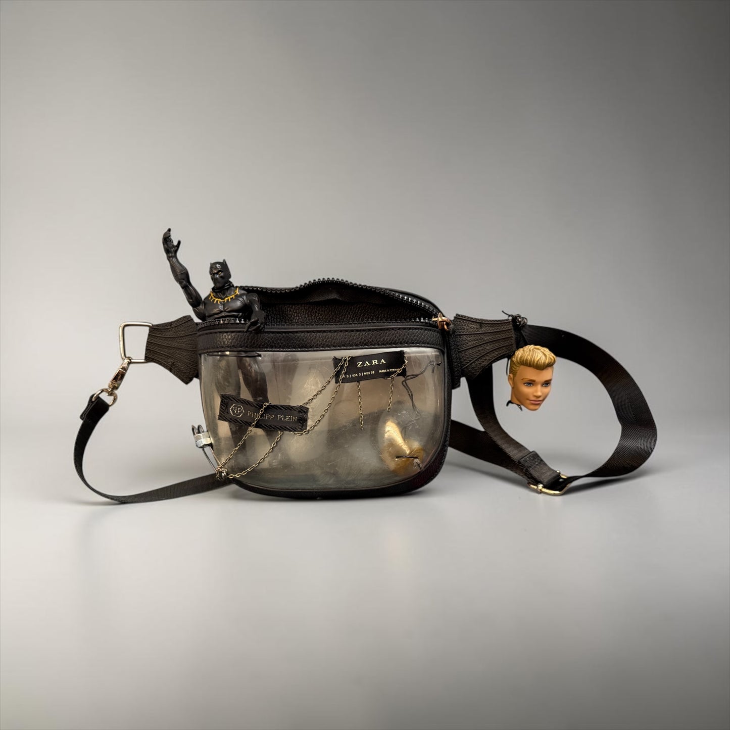 Transparent Crossbody Bag “KEN & WAKANDA” One of One | Pretty Decay Studio