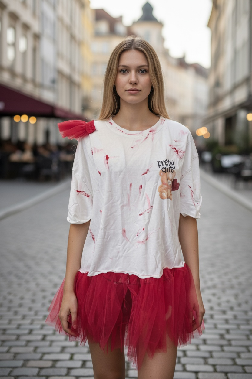 Pretty Cute – Sukienka z Recyklingu z Tiulem | One of One | Pretty Decay Studio | Rozmiar M