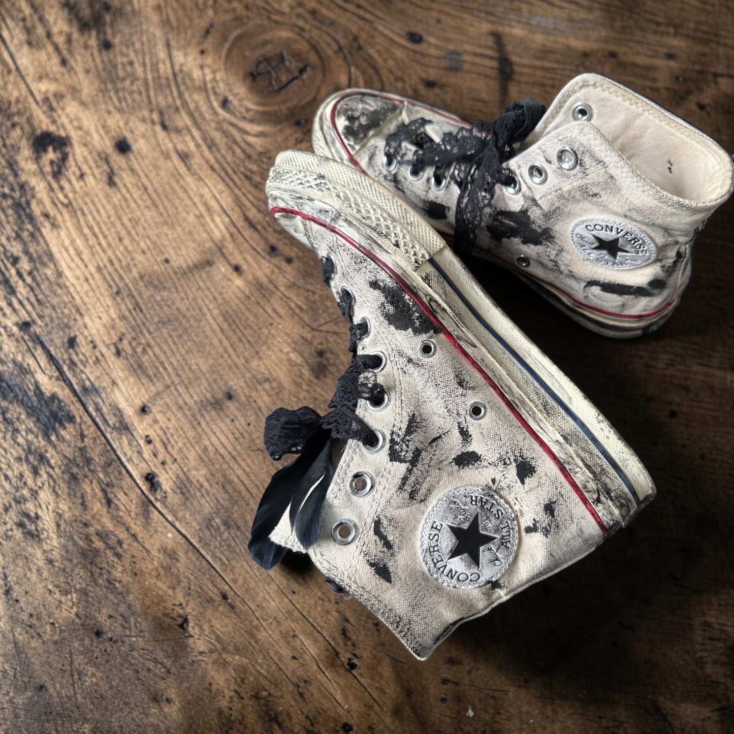 Converse Chuck Taylor Platform Custom “Ghost” – Handmade One of One