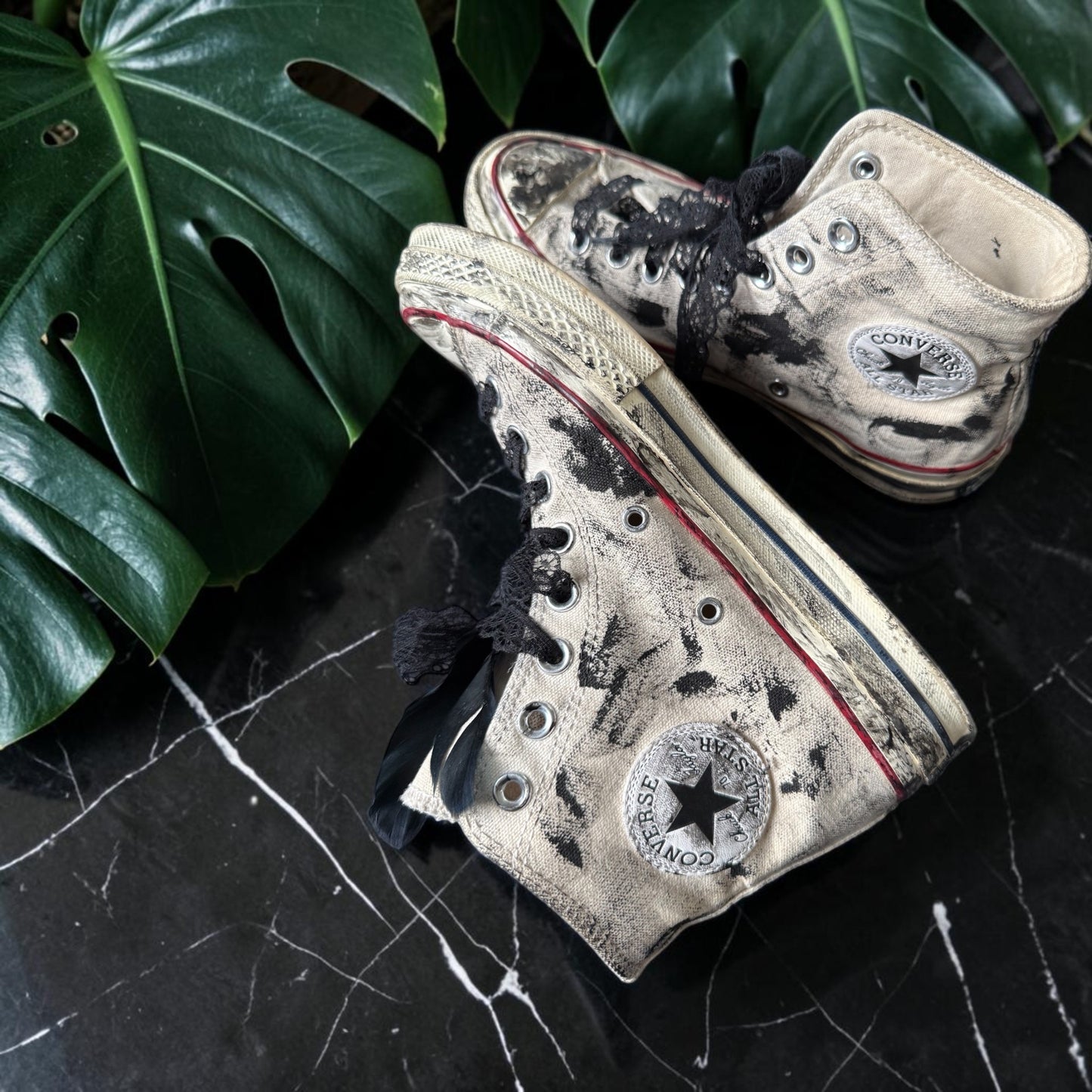 Converse Chuck Taylor Platform Custom “Ghost” – Handmade One of One